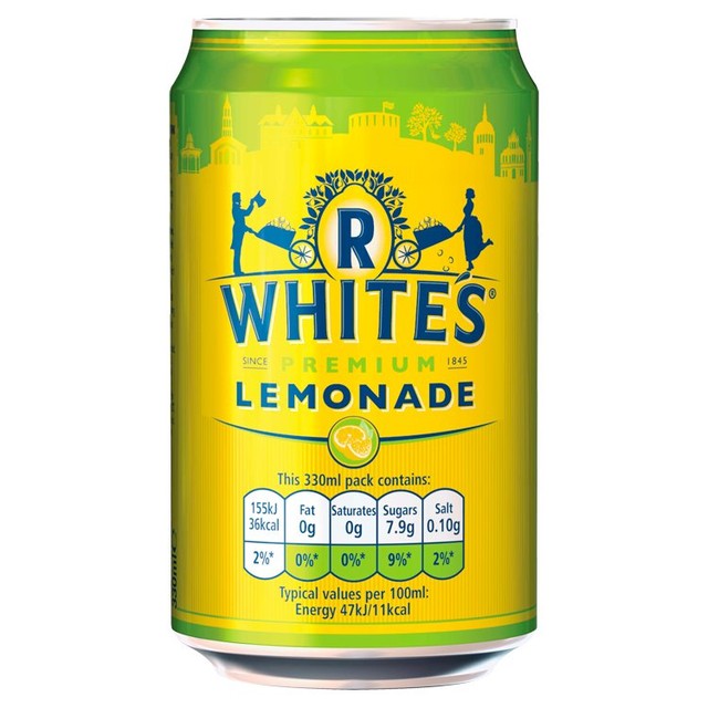 R Whites lemonade 24 x 330ml, imported from the UK