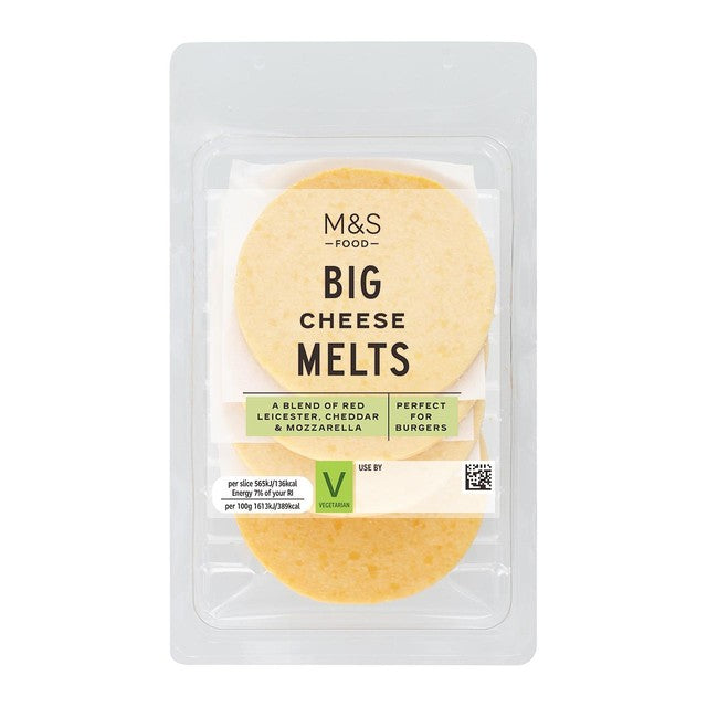 M&S Big Cheese Burger Melts 4 cheese slices 140g - British product