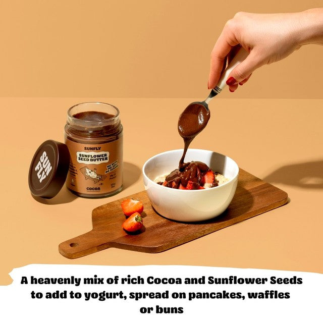 Sunfly cocoa sunflower seed butter 330g (British brand)