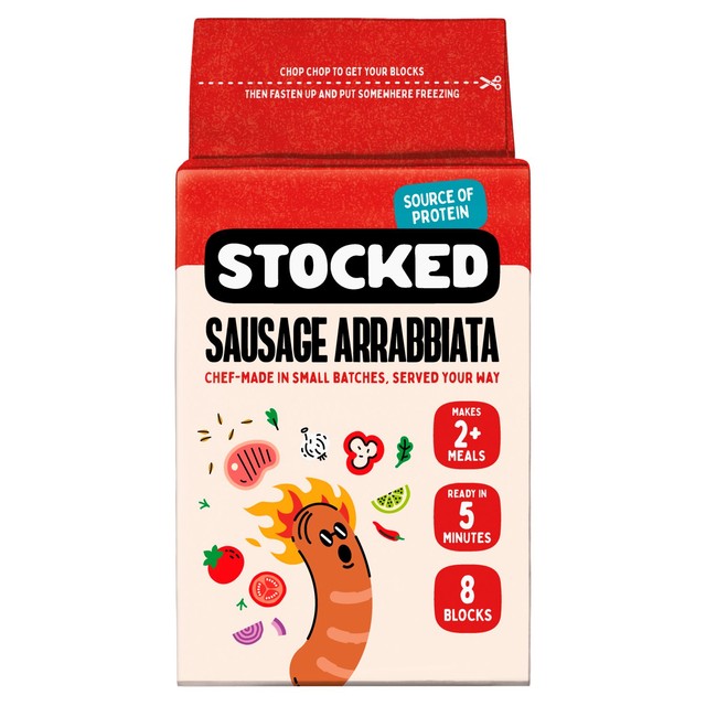 STOCKED sausage arrabbiata pasta sauce frozen blocks - British product