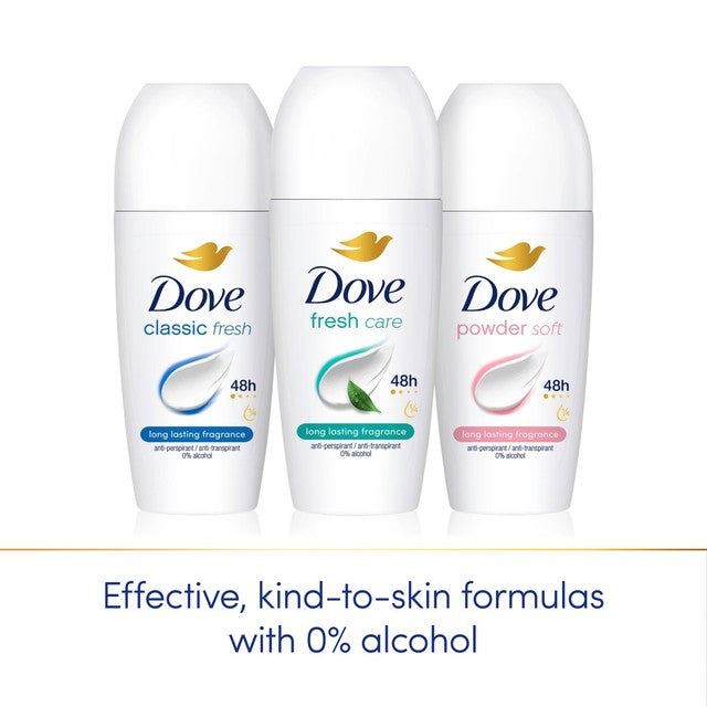 Dove Classic Fresh anti-perspirant deodorant roll-on 50ml - British product