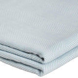 M&S herringbone throw light blue 130x170cm, imported from the UK