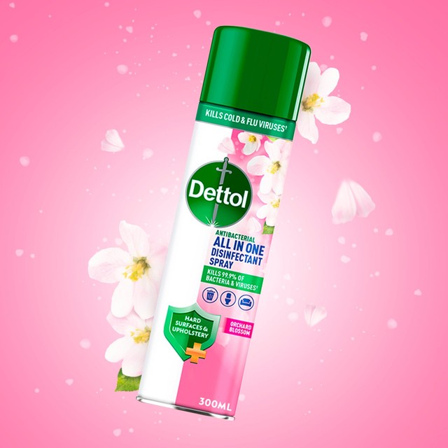 Dettol antibacterial disinfectant spray with orchard blossom scent - British product