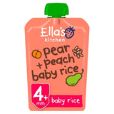 M&S Ella's Kitchen Pear and Peach Baby Rice Puree Pouch 120g- Buy online at McGrocer