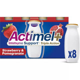 Actimel strawberry and pomegranate yoghurt drink 8 x 100g - British product