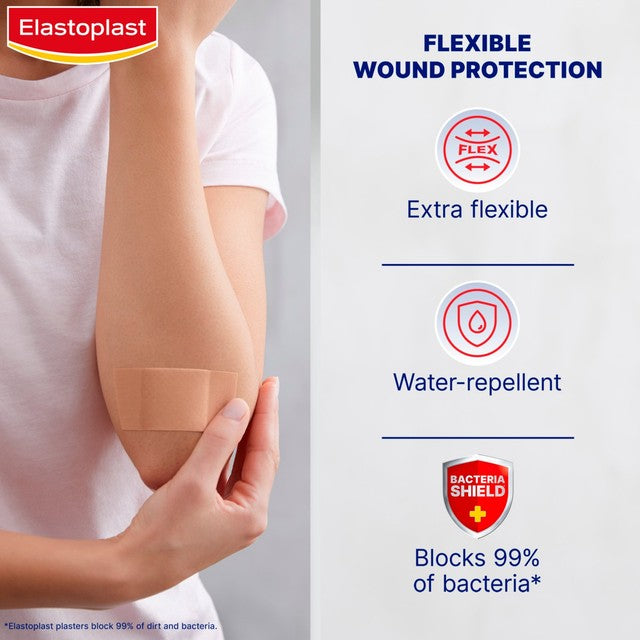 Elastoplast extra flexible breathable fabric plaster 1m x 6cm - British product