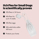 Itch flea and tick treatment for small dogs 2-10kg (British brand)