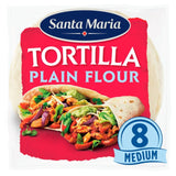 Santa Maria plain flour tortilla wraps medium (British brand)