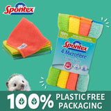 Spontex Microfibre cleaning cloths Multipurpose 4 pack (British brand)