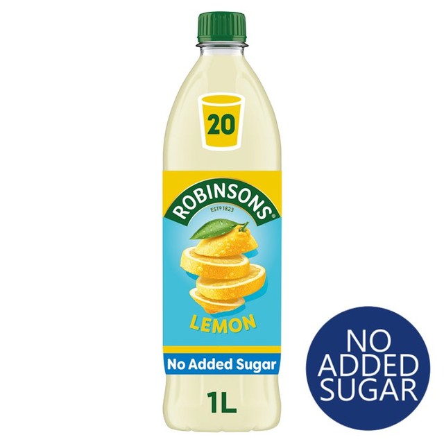 Robinsons lemon squash 1L bottle, imported from the UK