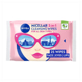 Nivea Biodegradable Micellar Cleansing Face Wipes 25 Pack, imported from the UK