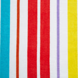 Catherine Lansfield rainbow stripe sun lounger towel (British brand)