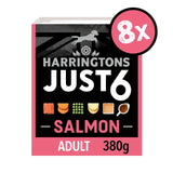 M&S Harringtons Just 6 Wet Salmon Complete Wet Dog Food 8 x 380g- Buy online at McGrocer