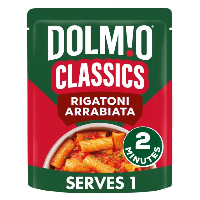 Dolmio Arrabbiata Rigatoni microwave pasta meal 250g (British brand)
