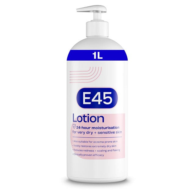 E45 moisturising lotion for dry sensitive skin (British brand)