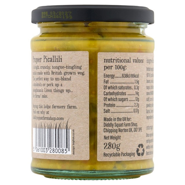 Diddly Squat Farm Proper Piccalilli Chutney (British brand)