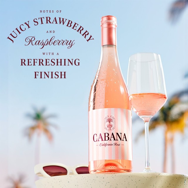 Cabana Rose Wine bottle (British brand)