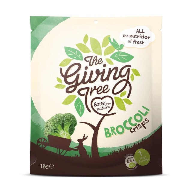 Giving Tree vacuum fried broccoli crisps 18g - British product