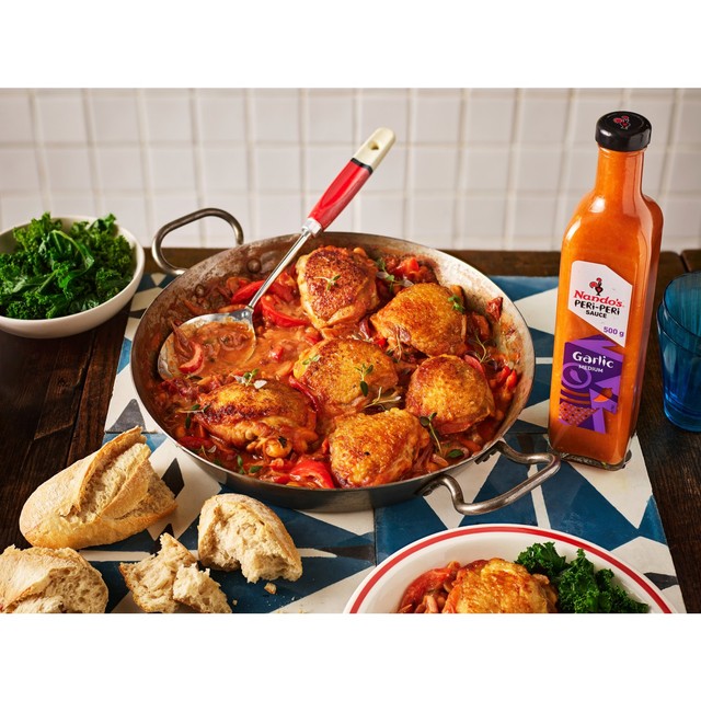 Nando's Peri-Peri Garlic hot sauce 500g, imported from the UK