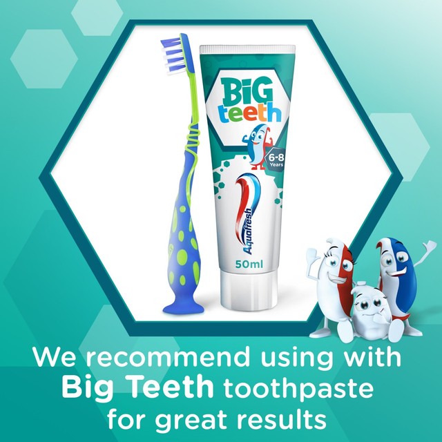 Aquafresh Big Teeth Kids Toothbrush for Ages 6-8 - British product