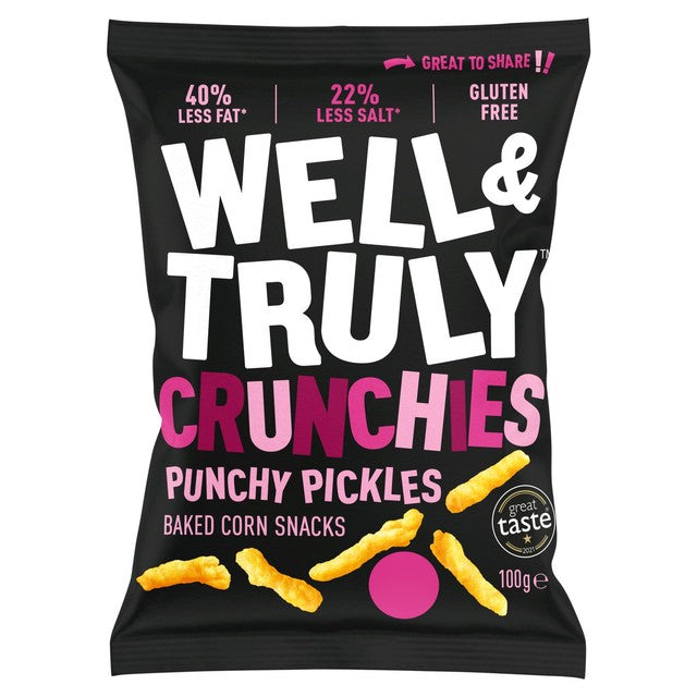 Well & Truly corn snacks Punchy Pickles - British product