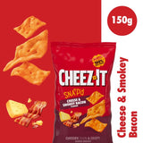 Cheez-It Cheese & Bacon sharing crisps, imported from the UK