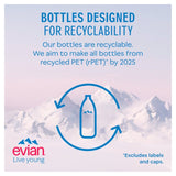 Evian still mineral water 750ml glass bottle - British product