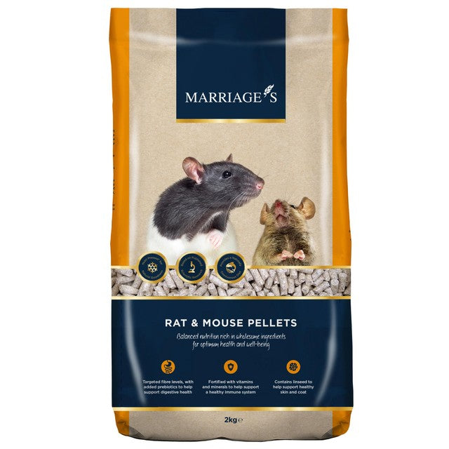 Marriages Rat & Mouse Pellets 2kg, imported from the UK