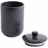 M&S medium ribbed storage jar charcoal, imported from the UK