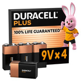 M&S Duracell Plus 100% 9V Alkaline Batteries 4-Pack- Buy online at McGrocer