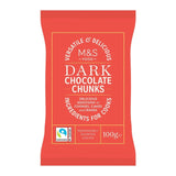 M&S dark chocolate chunks 100g, imported from the UK