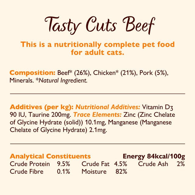 Lily's Kitchen Tasty Cuts wet cat food multipack 8x85g, UK version
