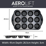 Prestige Aerolift Muffin Tin 12 Cup, imported from the UK