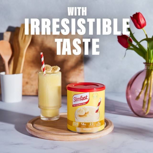 SlimFast banana meal shake powder 365g (British brand)