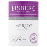 Eisberg Signature Merlot alcohol-free wine 75cl - British product