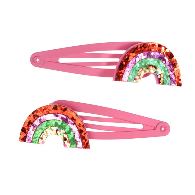 Rex London glitter rainbow hair clips (British brand)