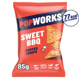 Popworks Sweet BBQ popped crisps 85g, imported from the UK