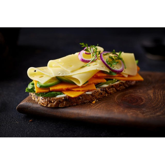 M&S Jarlsberg Light cheese slices 200g, imported from the UK