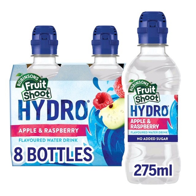 Fruit Shoot Hydro Apple & Raspberry flavoured water for kids 8 x 275ml bottles - British product