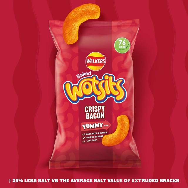 Wotsits Crispy Bacon chickpea crisps multipack 6 x 16g (British brand)