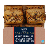 M&S pulled pork sausage rolls pack of 4, imported from the UK