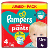 M&S Pampers Baby-Dry Nappy Pants Size 4 Jumbo+ Pack- Buy online at McGrocer