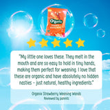Organix strawberry baby puffs 25g, imported from the UK