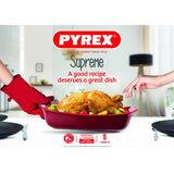 Pyrex ceramic roaster white 26cm, imported from the UK