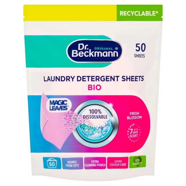 Dr Beckmann Magic Leaves Bio laundry sheets 50 sheets - British product
