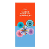 M&S rainbow hanging paper fan decorations 5 per pack, imported from the UK