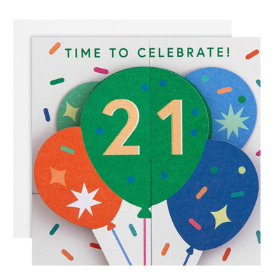 M&S M&S 21st Birthday Balloons Greeting Card- Buy online at McGrocer