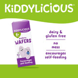 Kiddylicious blueberry mini wafers baby snacks 4 x 4g, UK version