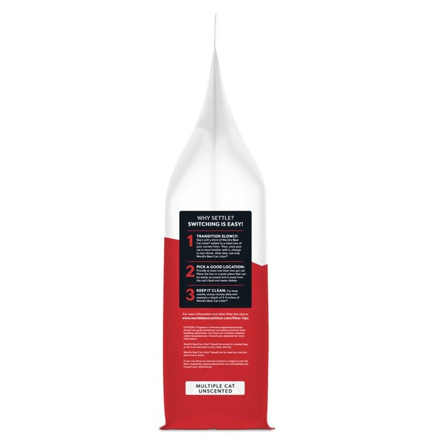 Worlds Best unscented clumping cat litter 6.8kg (British brand)