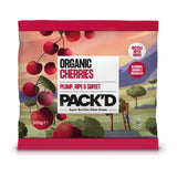 Pack'd organic sweet pitted cherries 300g, imported from the UK
